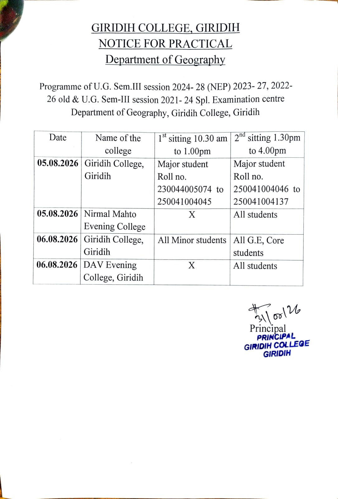 Notice